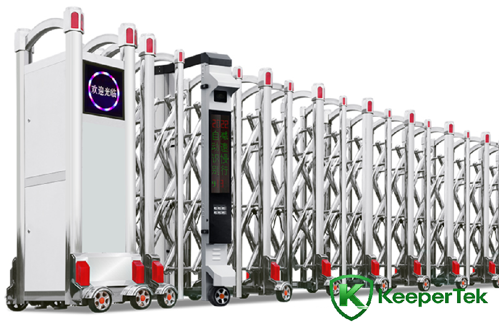 Porta telescópica elétrica com reconhecimento de matrícula KT-QG05